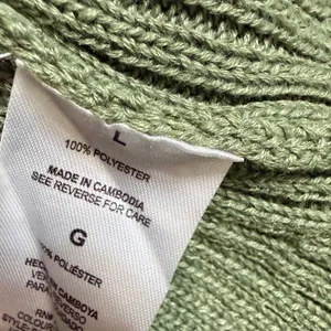 French Connection Olive Green Ribbed Military Sweater Dress Gold Button Mini L thumbnail 7