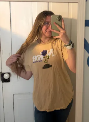 Nike tan flower short sleeve tshirt thumbnail 1