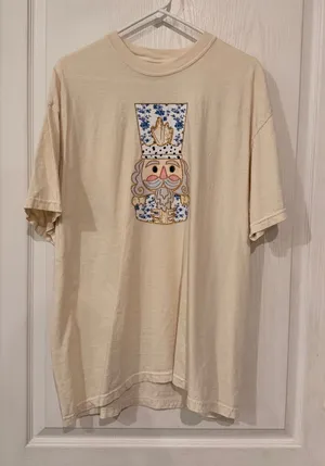 Comfort Colors Cream Short-Sleeve Tee with Nutcracker Graphic thumbnail 1