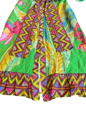 Farm Rio Banana Leaves Off-the-Shoulder Midi Dress Bright Colorful Size Small thumbnail 8