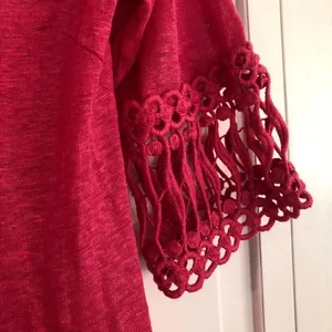 Cullen linen crochet lace trim dress size medium thumbnail 5