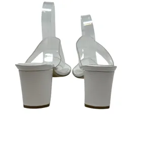 Raye Bardot Heel Slide Strap Sandal Block Clear White Size‎ US 9 thumbnail 9