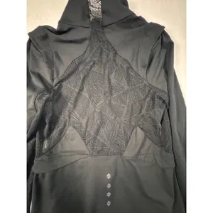 Merrell Womens‎ Black Full Zip Athletic Jacket Mesh Back Thumbholes Mock Neck thumbnail 3
