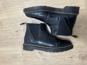 Doc Martens Bianca Boots Ankle Bootie US 7 Patent Leather Biker Grunge Utility thumbnail 5