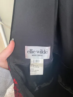 Ellie Wilde Homecoming Dress Black And Red Short thumbnail 3