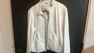 Wilson's Leather White leather zip up jacket thumbnail 3