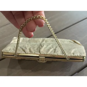 Vintage Gold Metallic‎ Evening Clutch Bag 1950-1960’s Formal Purse Cocktail Bag thumbnail 8