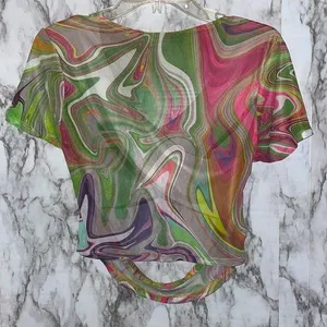 90s Crossback Mesh Top Multiple Size M thumbnail 1