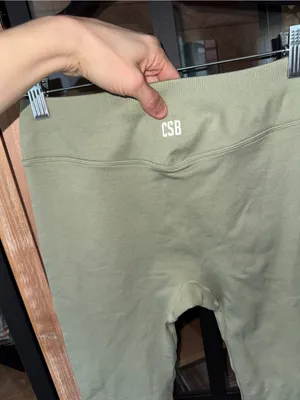 CSB Serenity Invisible Scrunch Leggings seamless high rise sage workout thumbnail 3