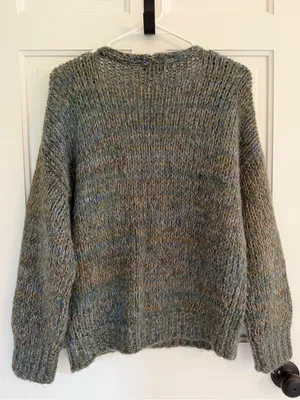 Madewell Alpaca Merino Wool Fuzzy V-Neck Chunky Knit Sweater‎ Size S thumbnail 6