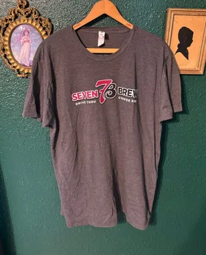 7 Brew Gray Brew Crew Seven Brew Shirt Sz Large thumbnail 1