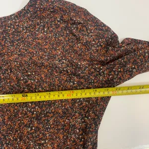 Treasure & Bond Women's XS Brown Abstract Speckled V-Neck Long Sleeve Blouse‎ thumbnail 3