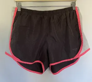 Pony black and pink athletic workout shorts comfortable‎ casual women's size L thumbnail 1