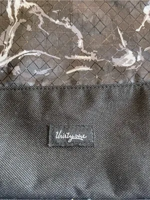 Thirty One Cinch Utility Tote Black Midnight Marble Reusable Double Strap thumbnail 12