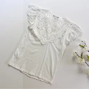 J.Crew Women’s White Ruffle Short Sleeve Top XXS thumbnail 6