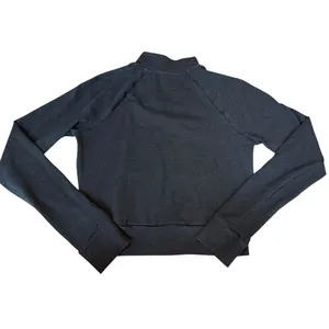 Skims‎ Women’s M Zip Up Track Jacket Charcoal Black Cropped Sporty Loungewear thumbnail 6