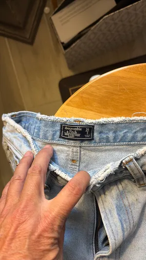 Abercrombie and Fitch denim cut off shorts thumbnail 10