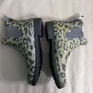 🐆🌿 HUNTER Leopard Print Chelsea Rain Boots US 9 EU 40/41 🐆🌿 thumbnail 3