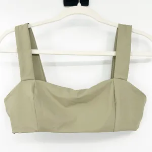 Tan +‎ Lines by Sivan Ayla Womens Beach St. John Wide Strap Swim Bikini Top M thumbnail 2