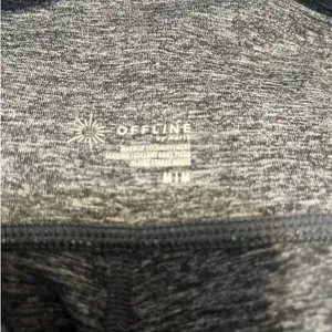 Offline by Aerie Heather Grey Leggings Sweatpants Yoga Pilates Gym Lounge sz. M thumbnail 3