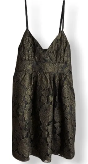 F21 Metallic Lace Overlay Mini Dress‎ thumbnail 1