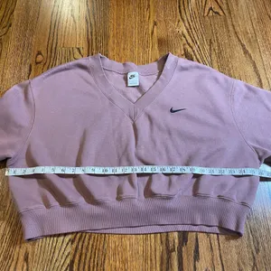 Nike Sportswear Phoenix Fleece Women's Cropped V-Neck Top Smokey Mauve thumbnail 5