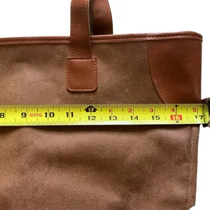 Dune London brown suede large handbag tote shopping bag thumbnail 6