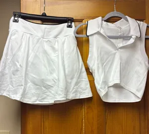 Fabletics Khloe Kardashian Matching Tennis Skirt set thumbnail 1