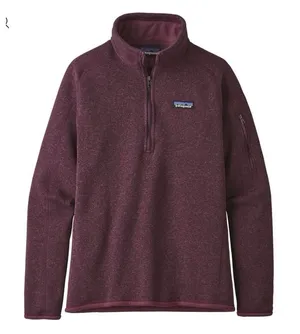 Patagonia Better Sweater Womens Plum 1/4 Zip Fleece Size XL Preppy Outdoors thumbnail 1