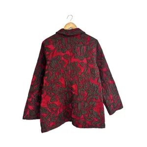 Habitat Clothes to Live In Vintage Red Floral Jacquard Blazer Jacket XL Tapestry thumbnail 2