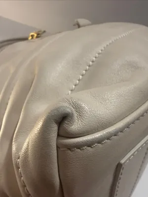 Moncler Amandine Borsa White Leather Puffer Satchel thumbnail 11