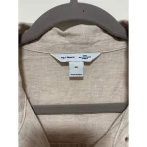 Old Navy Beige Boyfriend Button Down Shirt XL thumbnail 3