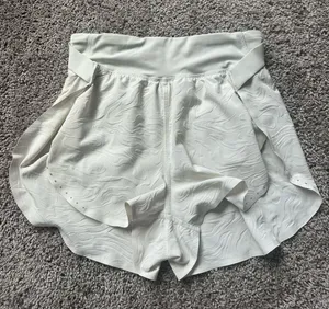 lululemon athletica White Fast and Free Emboss Bone Layered Athletic Shorts thumbnail 1