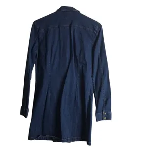 Kendall Kylie Denim Western Mini Dress‎ Pearl Snap Women's Medium Blue thumbnail 9