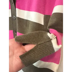 Free People NWT League of Her Own Oversized Cardigan Sweater Pink‎ Brown XS thumbnail 9