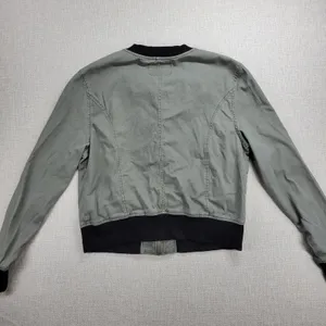Sanctuary Womens Jacket Size M Olive Green Zip Up Military Twill Bomber Crop thumbnail 5