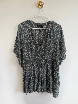 Floral Dress Green Size L thumbnail 1
