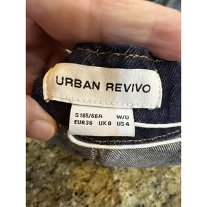 Urban Revivo Overall Pinafore Dress Size 4 Denim Pleated thumbnail 9