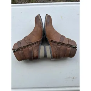 Sterling River Style SRC100 Rustic Genuine Leather Ankle Cowboy Boot Booties 8M Brown Size 8 thumbnail 4