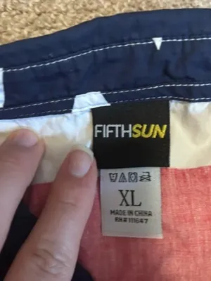 Fifth Sun Unique Red White & Blue Patriotic Stars and Stripes Striped Shirt thumbnail 3