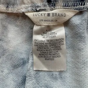 LUCKY BRAND Blue & White Tie-Dye Pajama Shorts - XL thumbnail 3