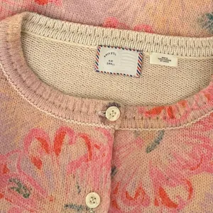 Anthropologie POSTMARK Devon Floral Cardigan Sweater Pink Knitwear Buttons Small thumbnail 10