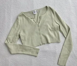 Princess Polly buttondown cropped longsleeve cardigan thumbnail 1