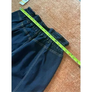 NWT VINTAGE AMERICA Jeans Pants Denim Paperbag Waist 80s Retro Size 12 thumbnail 10