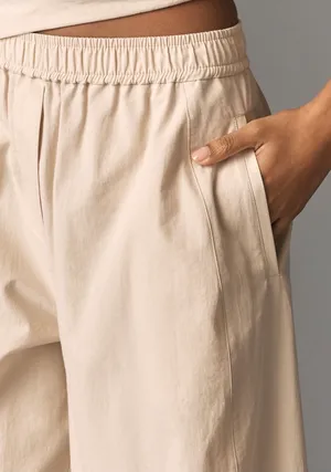 Anthropologie Maeve Poplin Sporty Pull-On Trousers, Size S thumbnail 4