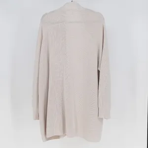 Lululemon Women's Merino Wool Blend Ribbed Long Wrap Sweater Cardigan Bone 16 thumbnail 4