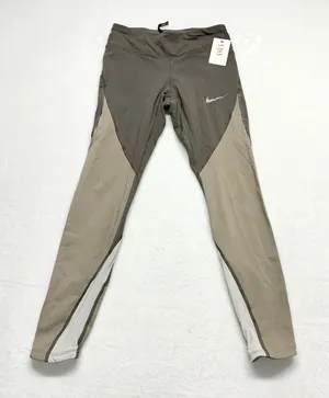 Nike‎ Dri-FIT Colorblock Leggings Womens Size XS Brown Tan Yoga Activewear Nylon thumbnail 1