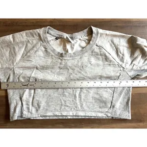 Gymshark Gray Cropped Long Sleeve Athletic Top Sweatshirt‎ Women's Size M thumbnail 10