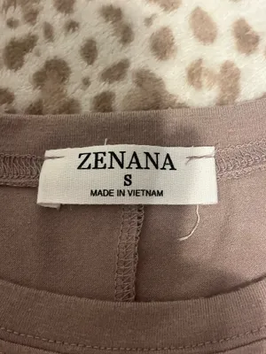 Zenana Tan Shirt w/ Cheetah Print thumbnail 2