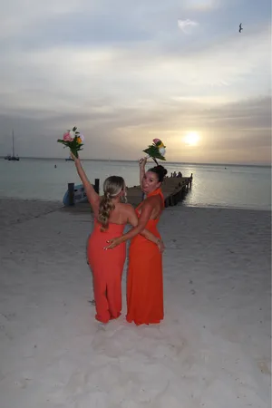 Ismene Bright Orange Seamed Strapless Maxi Dress thumbnail 4